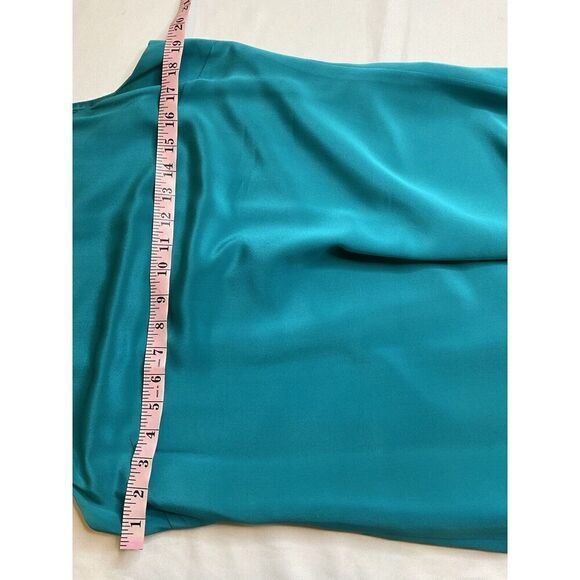 Talbots Silk Dress Jacket Set 12p Teal Blue Maxi Spring Light - Picture 14 of 16